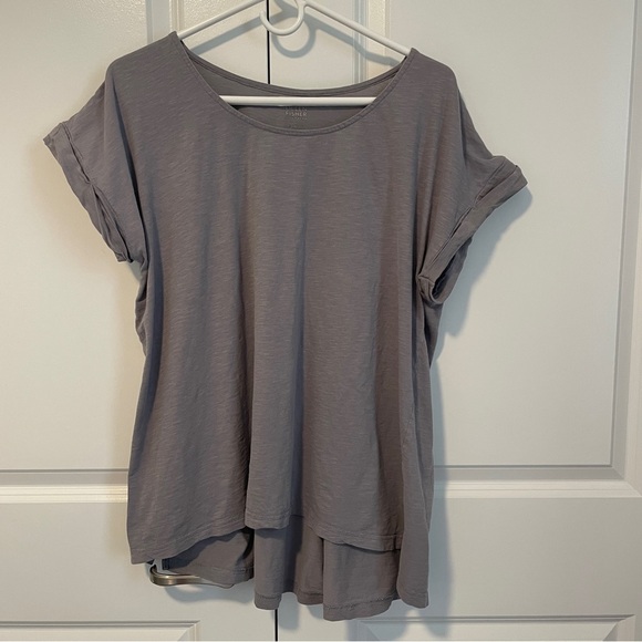 Eileen Fisher Sleepwear top by Garnet Hill M Soft Gray Lounge Top Made: Ukraine - Picture 1 of 6